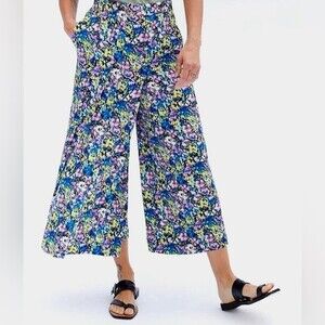 Zara Floral a pleated Culottes XL
